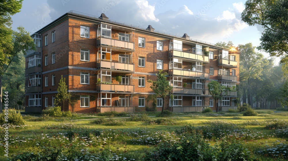 german apartment building, clean, nice weather, photorealistic created with Generative AI technology german apartment building, clean, nice weather, photorealistic created with Generative AI technology