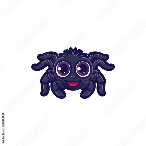 cute tarantula spider vector design mascot