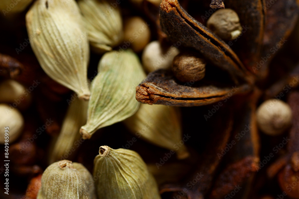 Fototapeta premium Five spice is a blend of star anise, cloves, cinnamon, Sichuan peppercorns and fennel seeds