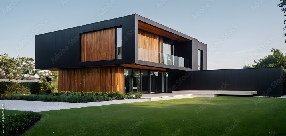 modern house with garden modern house with garden