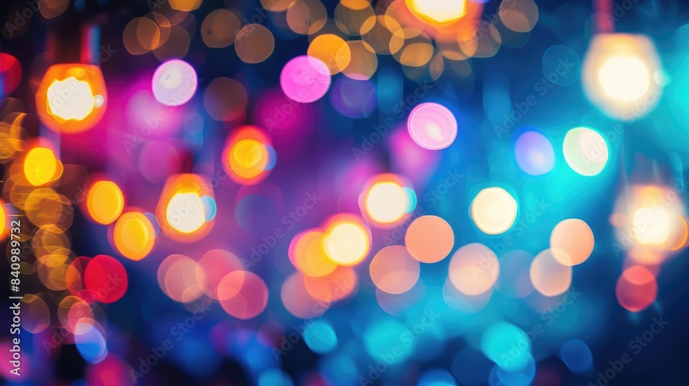 Blurry concert lights at night for party background Blurry concert lights at night for party background