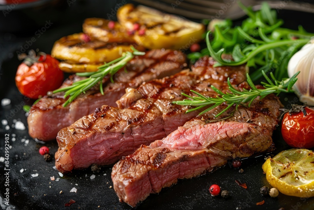 fresh steak isolated nature background with clipping path - generative ai fresh steak isolated nature background with clipping path - generative ai