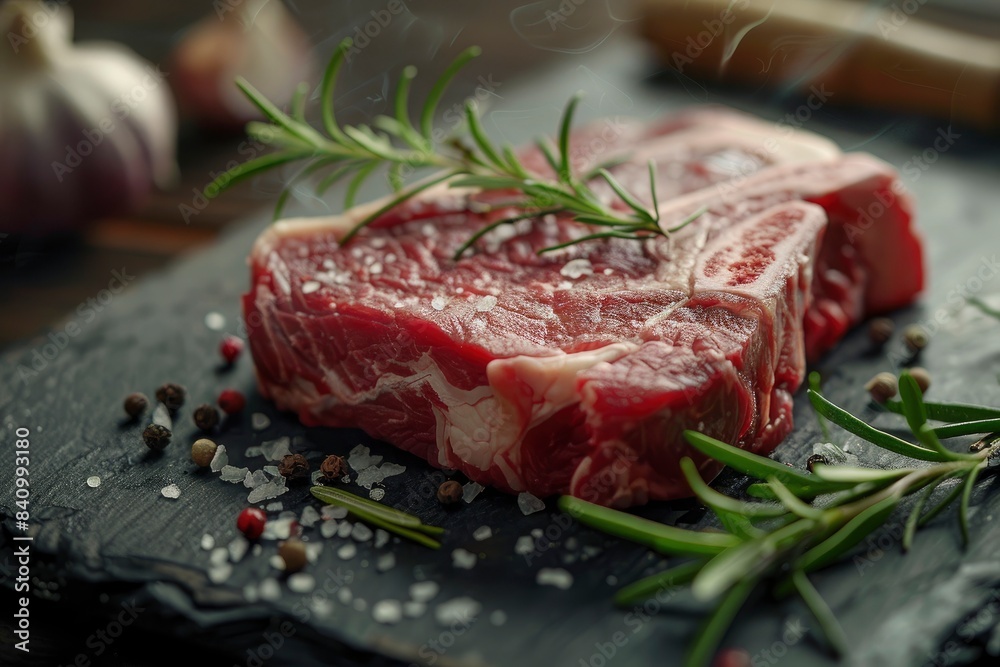 fresh steak isolated nature background with clipping path - generative ai fresh steak isolated nature background with clipping path - generative ai