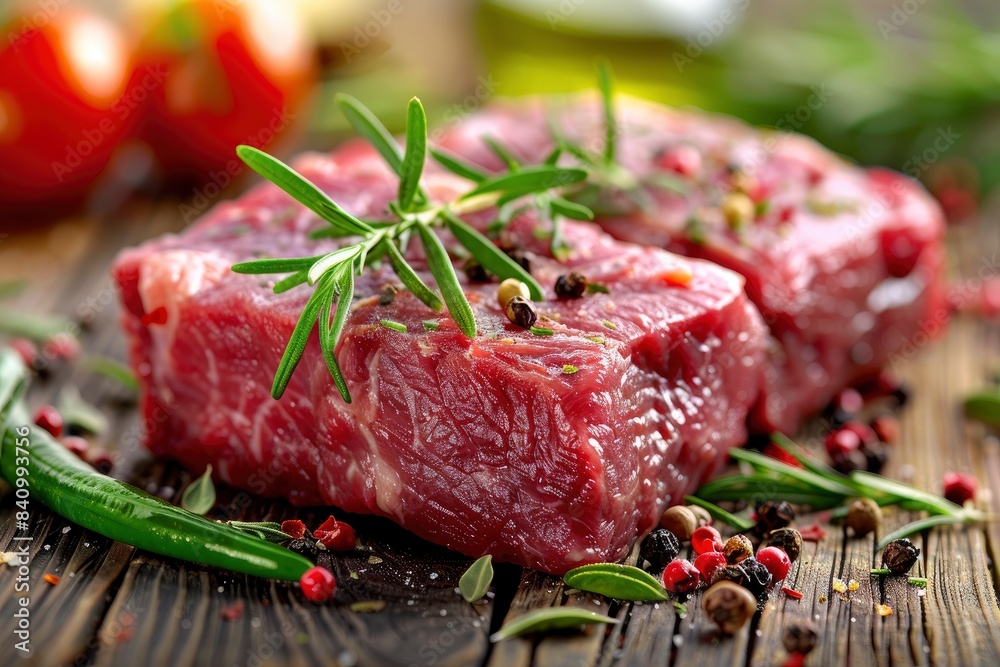 fresh steak isolated nature background with clipping path - generative ai fresh steak isolated nature background with clipping path - generative ai