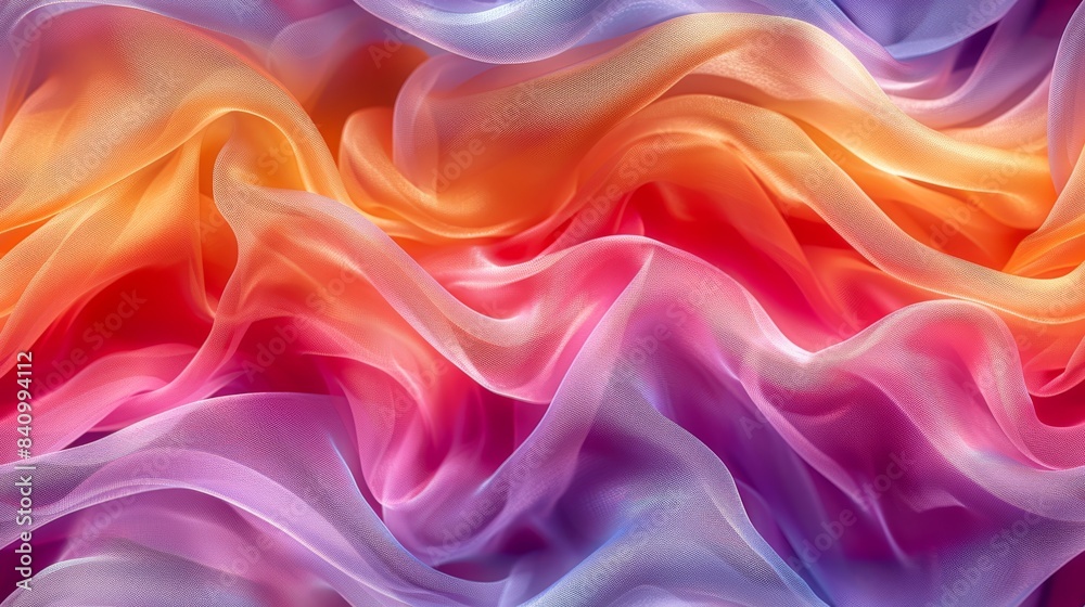 Obraz premium The stunning abstract fabric texture showcases a variety of vibrant rainbow hues that work perfectly in modern and artistic designs, providing a colorful and creative touch. Seamless pattern