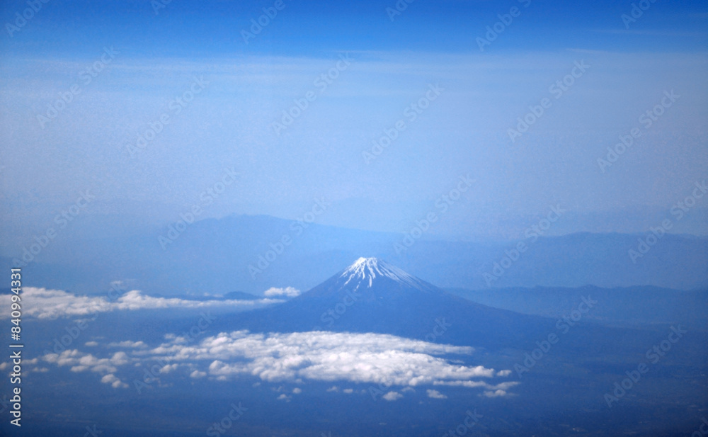 far view of Mt fuji in the aerial view far view of Mt fuji in the aerial view