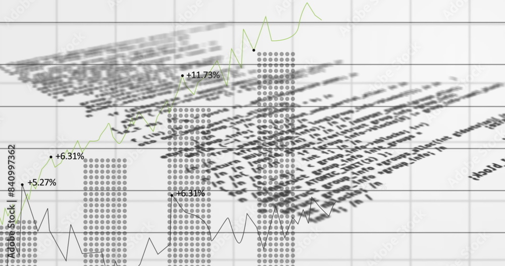 Obraz premium Image of financial data processing