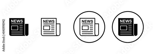 Newspaper icon vector isolated on white background. news paper icon vector