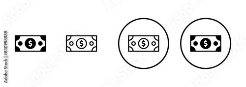 Money icon vector isolated on white background. Money vector icon. Dollar icon