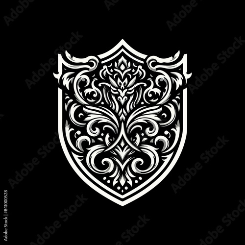 dragon shield vector logo