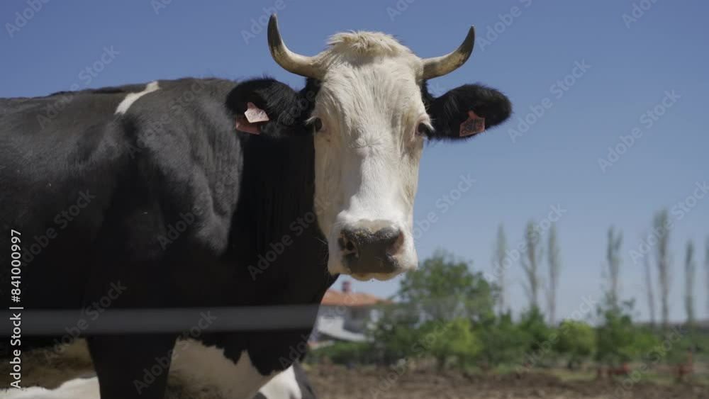 cow and herd of cows in a farm cow and herd of cows in a farm
