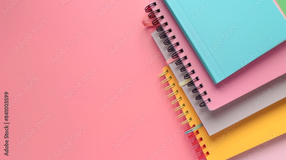 notebooks on pink background generative ai notebooks on pink background generative ai