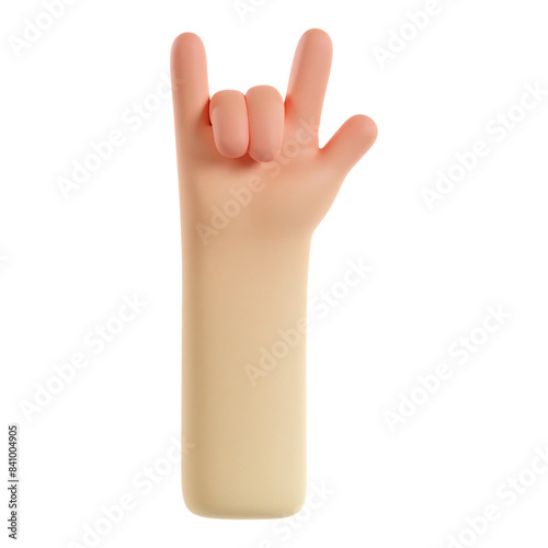 Φωτογραφία Cute RockNRoll hand 3d image