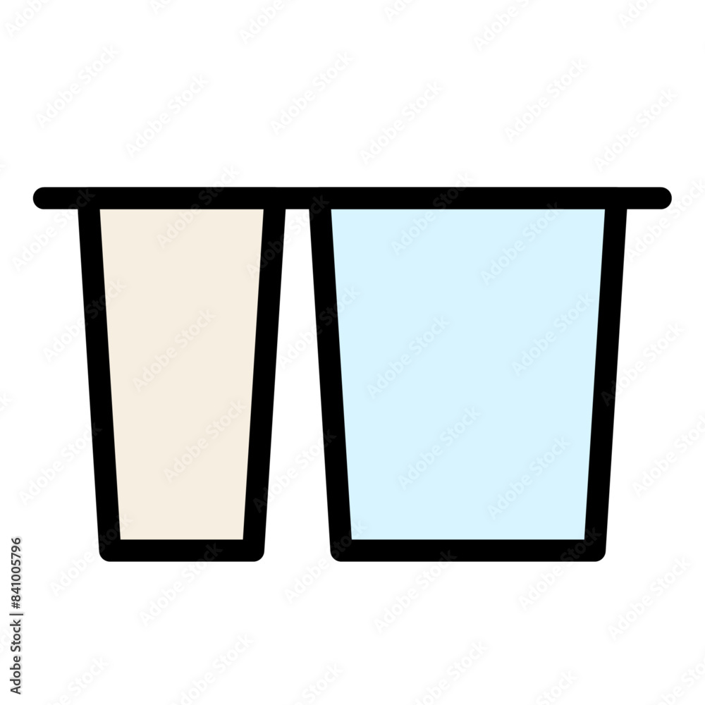 Sour Cream outline dual tone icon. vector thin line icon for mobile app, website, logo and presentation design.