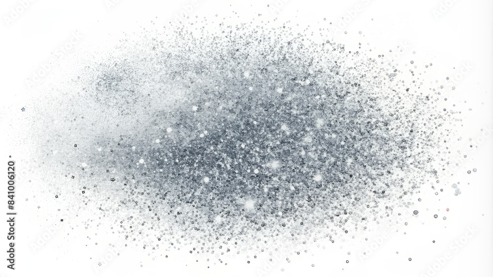 A silver brush stroke with glitter on it A silver brush stroke with glitter on it