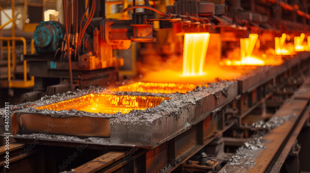 steel industry concept created with Generative AI technology
