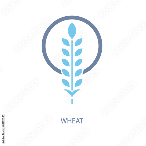 wheat concept line icon. Simple element illustration. wheat concept outline symbol design.