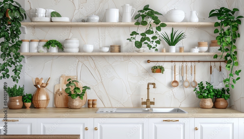 A kitchen with a white countertop A kitchen with a white countertop