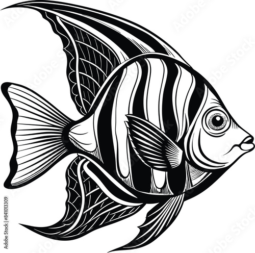 illustration of fish isolated on white background eps 10