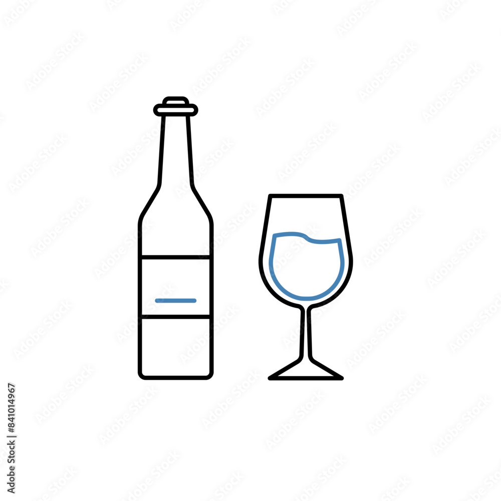 beer bottle concept line icon. Simple element illustration. beer bottle concept outline symbol design. beer bottle concept line icon. Simple element illustration. beer bottle concept outline symbol design.