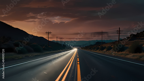 Straight Highway Background