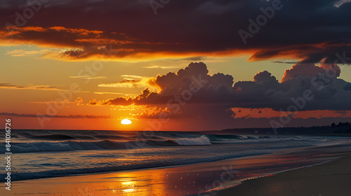 Stunning Beach Sunsets Background