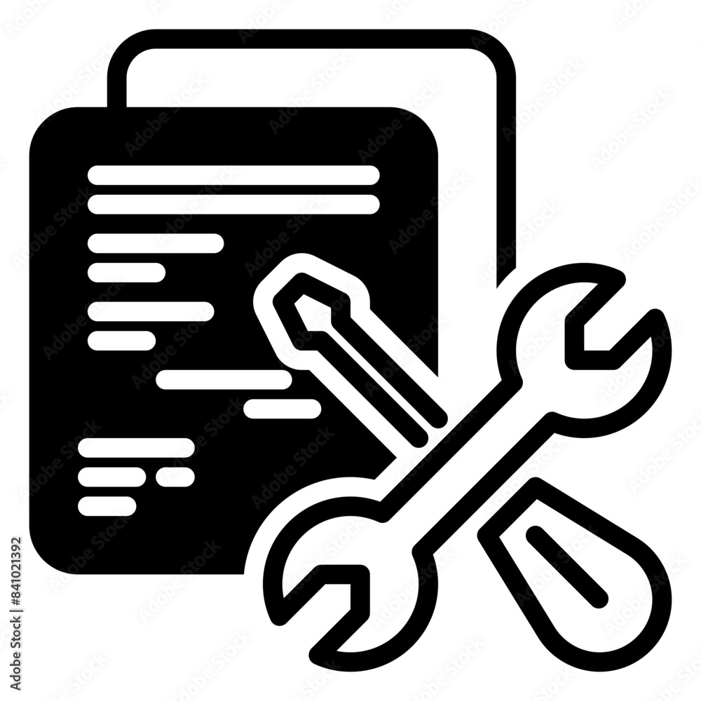 Document icon, glyph icon style Document icon, glyph icon style