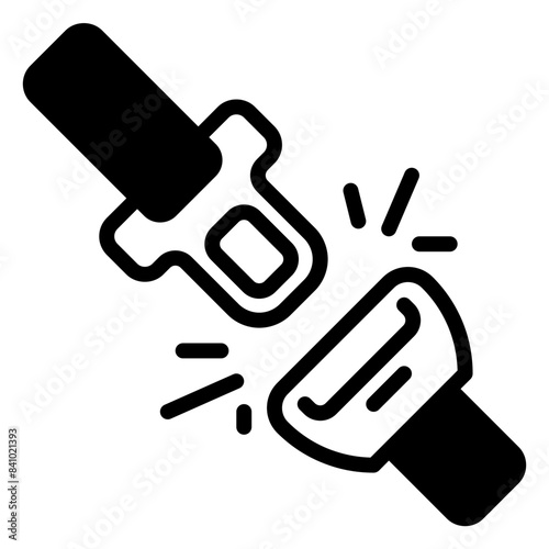 seat belt icon, glyph icon style