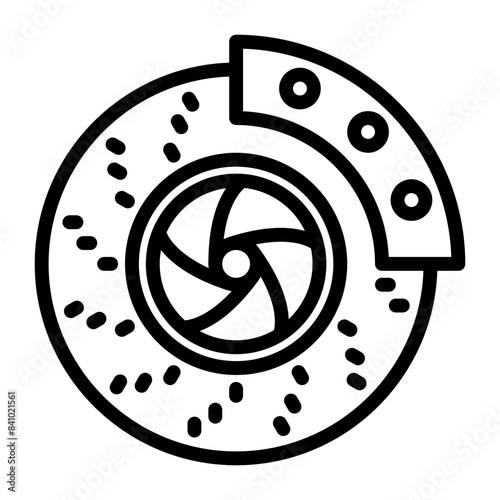 Disc Brake icon, line icon style