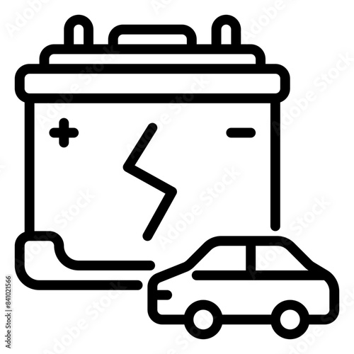 battery icon, line icon style