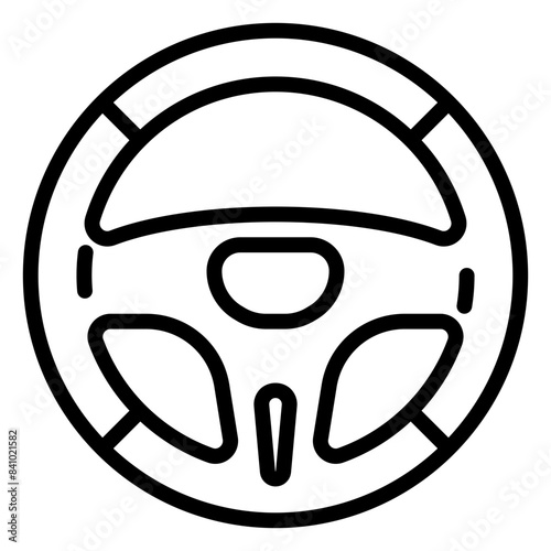 Steering Wheel icon, line icon style