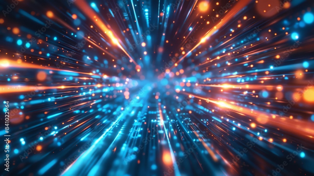 Abstract Technology Light Streaks - Generative AI Abstract Technology Light Streaks - Generative AI