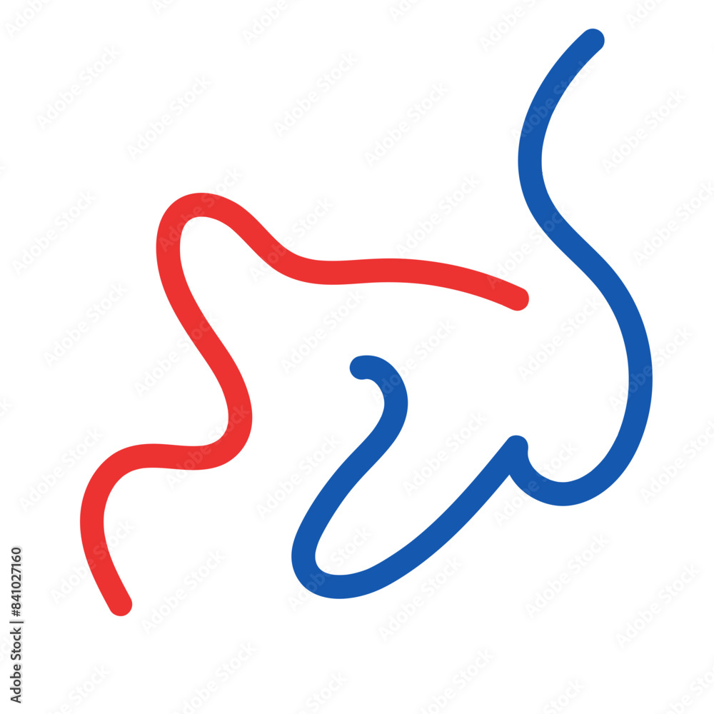 Blue red decorative lines graphic vector Blue red decorative lines graphic vector