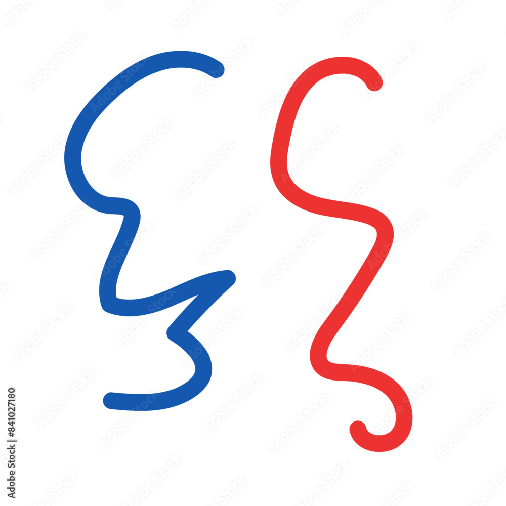 Blue red decorative lines graphic vector Blue red decorative lines graphic vector
