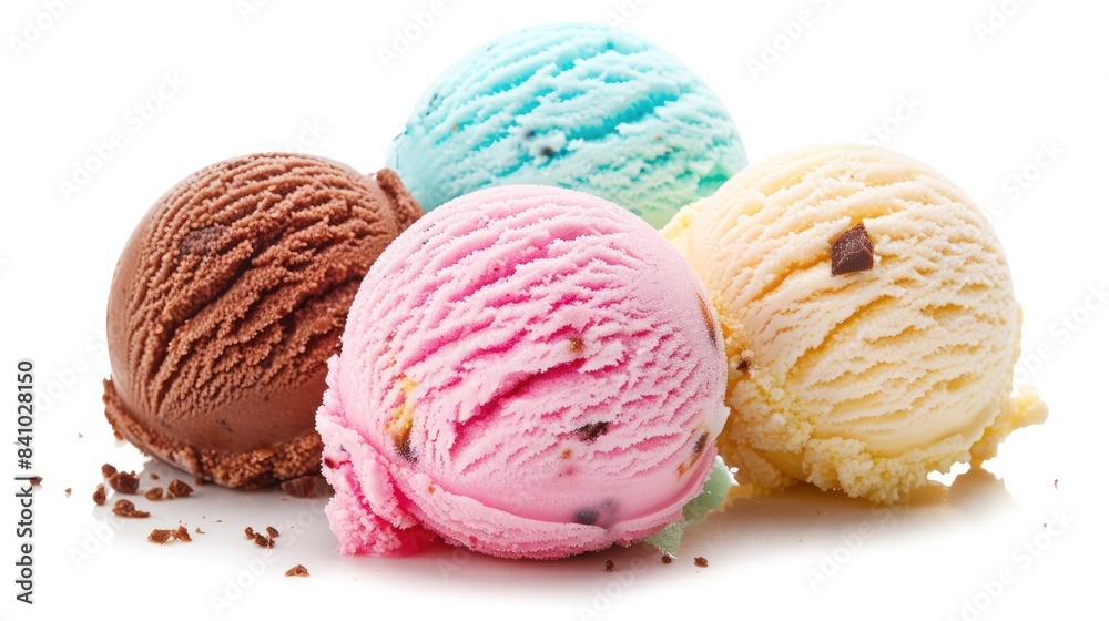 Tasty ice cream against a white background Tasty ice cream against a white background