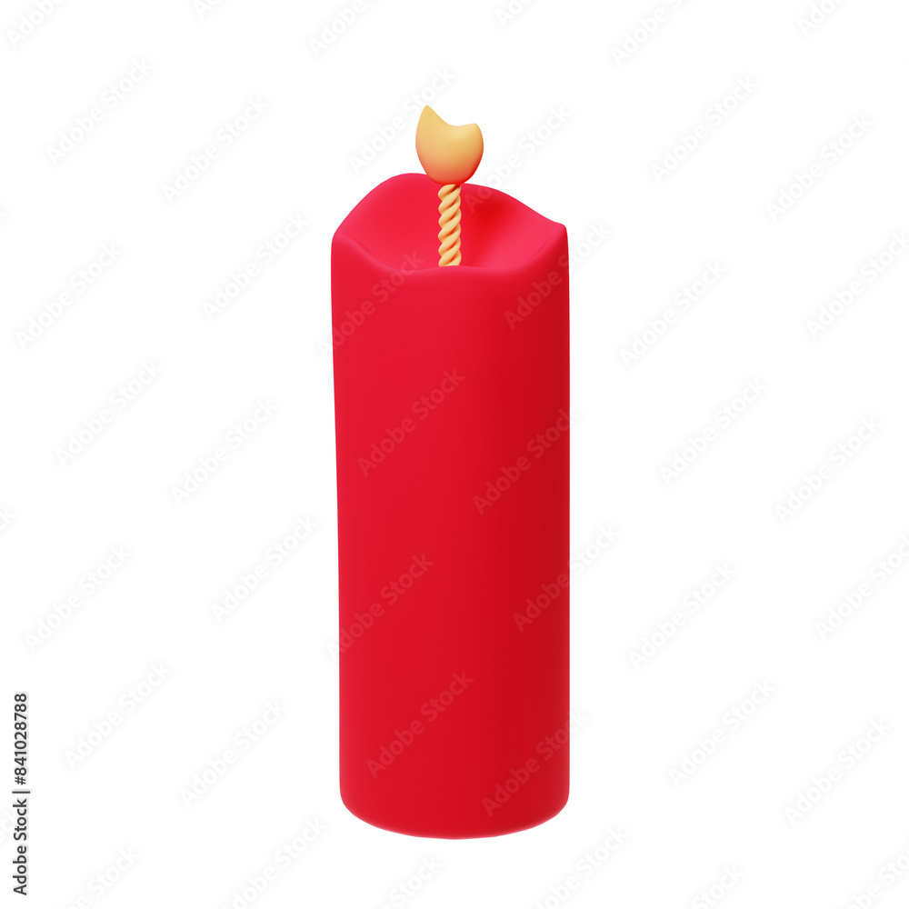 3D Rendered Candle Isolated on The Transparant Background 3D Rendered Candle Isolated on The Transparant Background