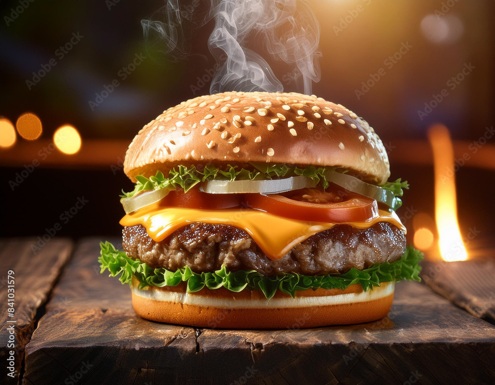 Juicy beef, melted cheese, crisp lettuce, steaming buns—tempting cheeseburger perfection