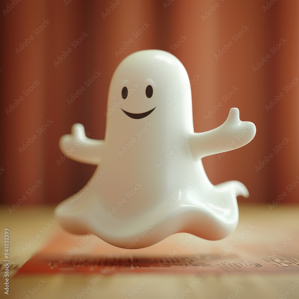 Cute 3D funny ghost. 3D rendering. Cute 3D funny ghost. 3D rendering.