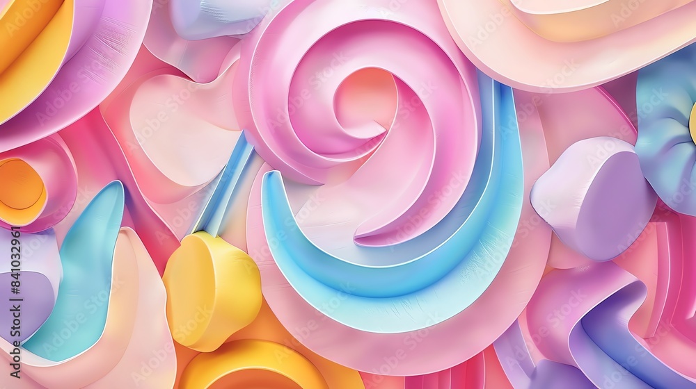 Pastel candy color background, abstract , 2D flat illustration, constructivism, no shadow, no gradation cute, Digital art Pastel candy color background, abstract , 2D flat illustration, constructivism, no shadow, no gradation cute, Digital art