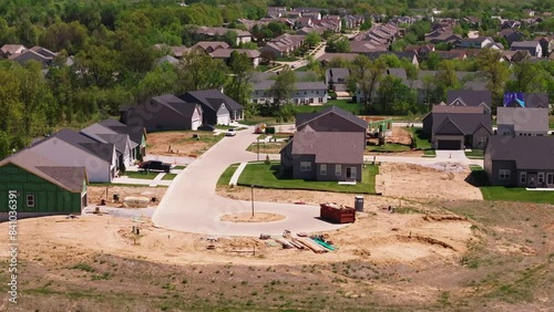 Wallpaper Mural Aerial view of a developing suburban neighborhood with new homes being built in a peaceful setting out of major american cities Torontodigital.ca