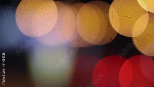 Blurry Lights on Night Road