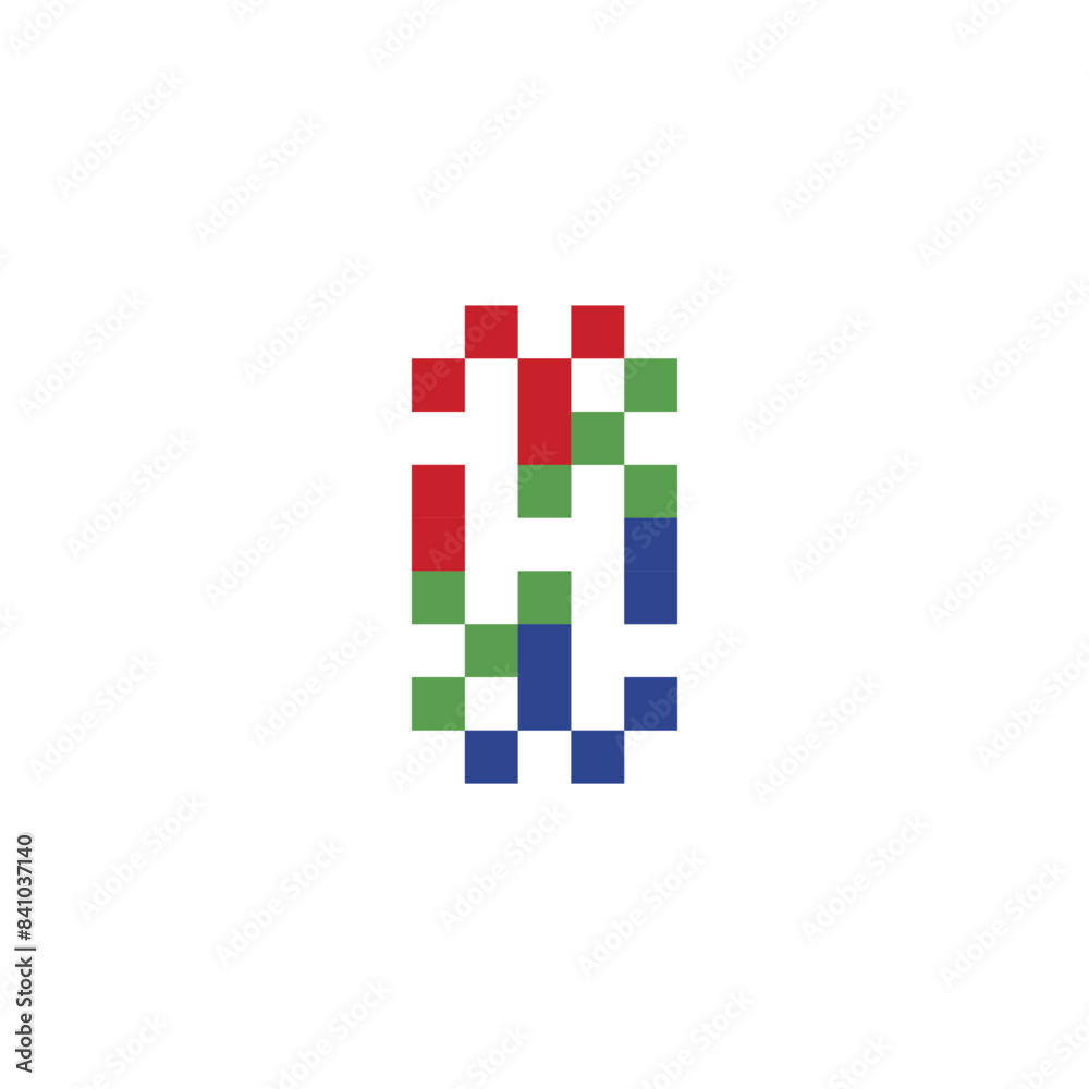 letter H initial with 8-bits style logo icon vector template letter H initial with 8-bits style logo icon vector template