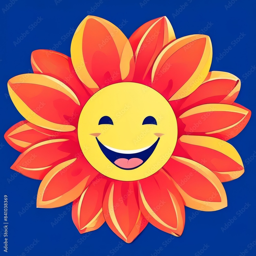 a cartoon flower with a face a cartoon flower with a face