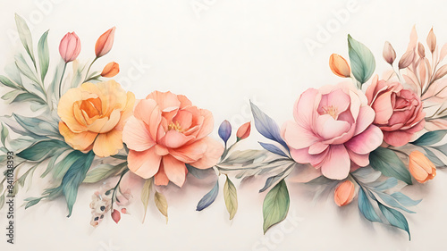 Close-up of several pink and orange flowers with soft petals on a white background.