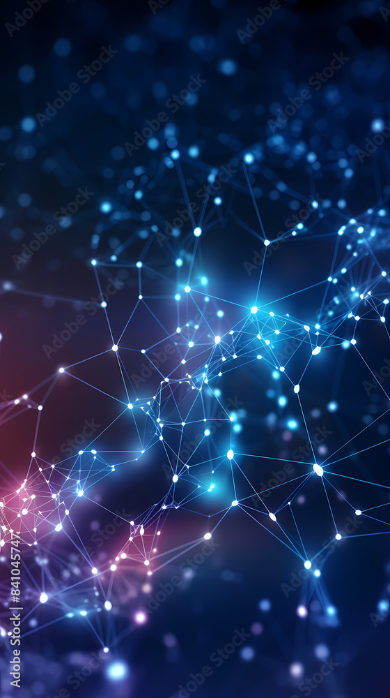 Abstract background with blue glowing connections and nodes Abstract background with blue glowing connections and nodes