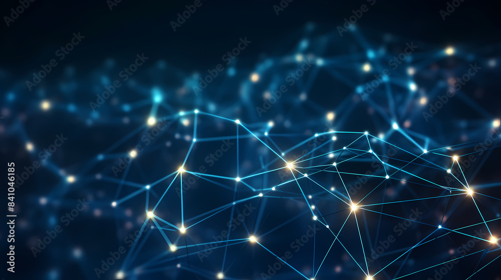 Abstract background with blue glowing connections and nodes Abstract background with blue glowing connections and nodes