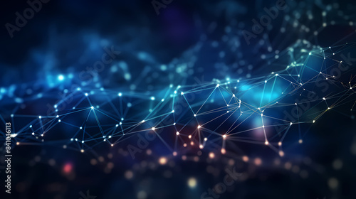 Abstract background with blue glowing connections and nodes