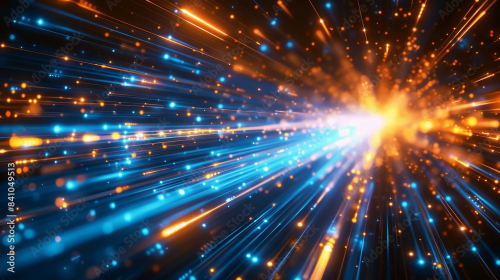 Fototapeta premium Dynamic Burst of Light and Color, Generative AI