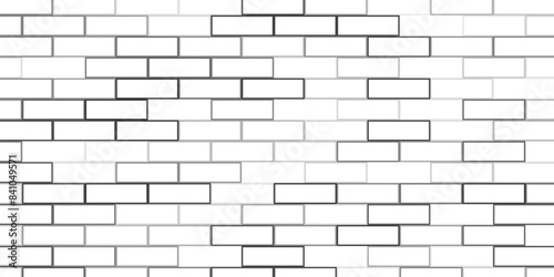 White brick wall background. bricks pattern. seamless brick wall. Stylish white tile. Seamless pattern texture background and wallpaper. Vector illustration.