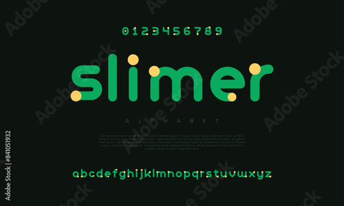 Slika na platnu Slimer creative geometric modern urban alphabet font